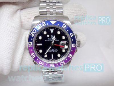 Best Quality Rolex GMT-Master II 40 Blue&Purple Bezel Watch with Jubilee Strap